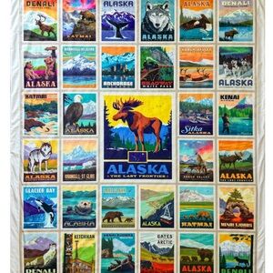 Dreamy Blanket Alaska NP Collage Quilt Minky Blanket soft comfortcore cabincore